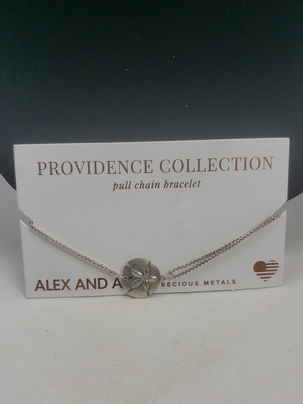 Alex & Ani Silver Pull Chain Sand Dollar Bracelet NWT